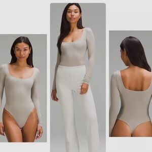 Lululemon Athletica Wundermost Square-neck Bodysuit Shine NWT